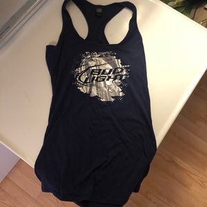 NEVER BEEN WORN. racer back Bud Light tank